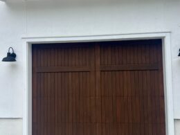 Custom-Cedar-Garage-Door-in-Marinique-15jan24-Face-view
