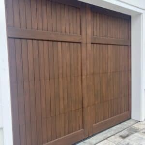 Custom-Cedar-Garage-Door-in-Marinique-15jan24-side-view