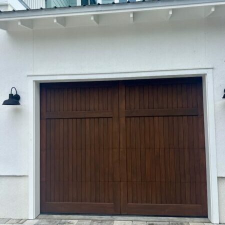 Custom-Cedar-Garage-Door-in-Marinique-15jan24-Face-view